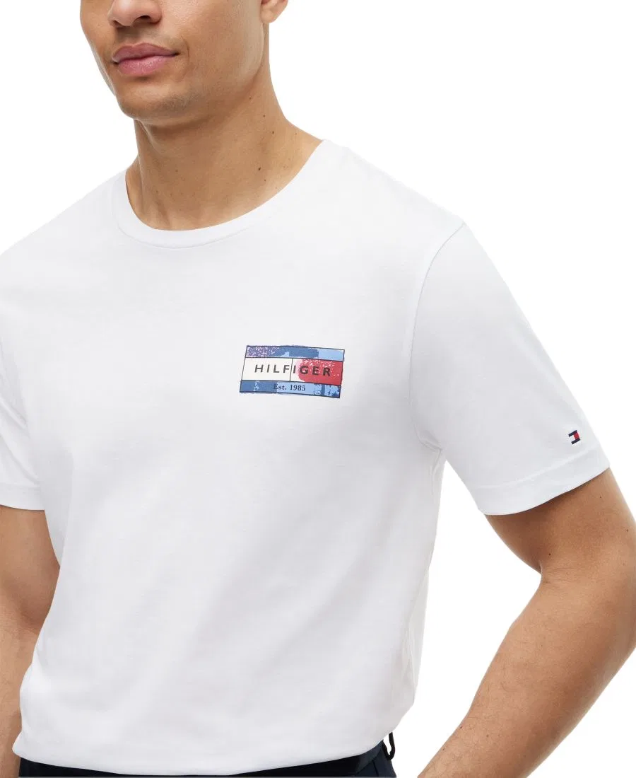 Футболка с принтом Brand Love Back Flag Tommy Hilfiger, White — фото 3
