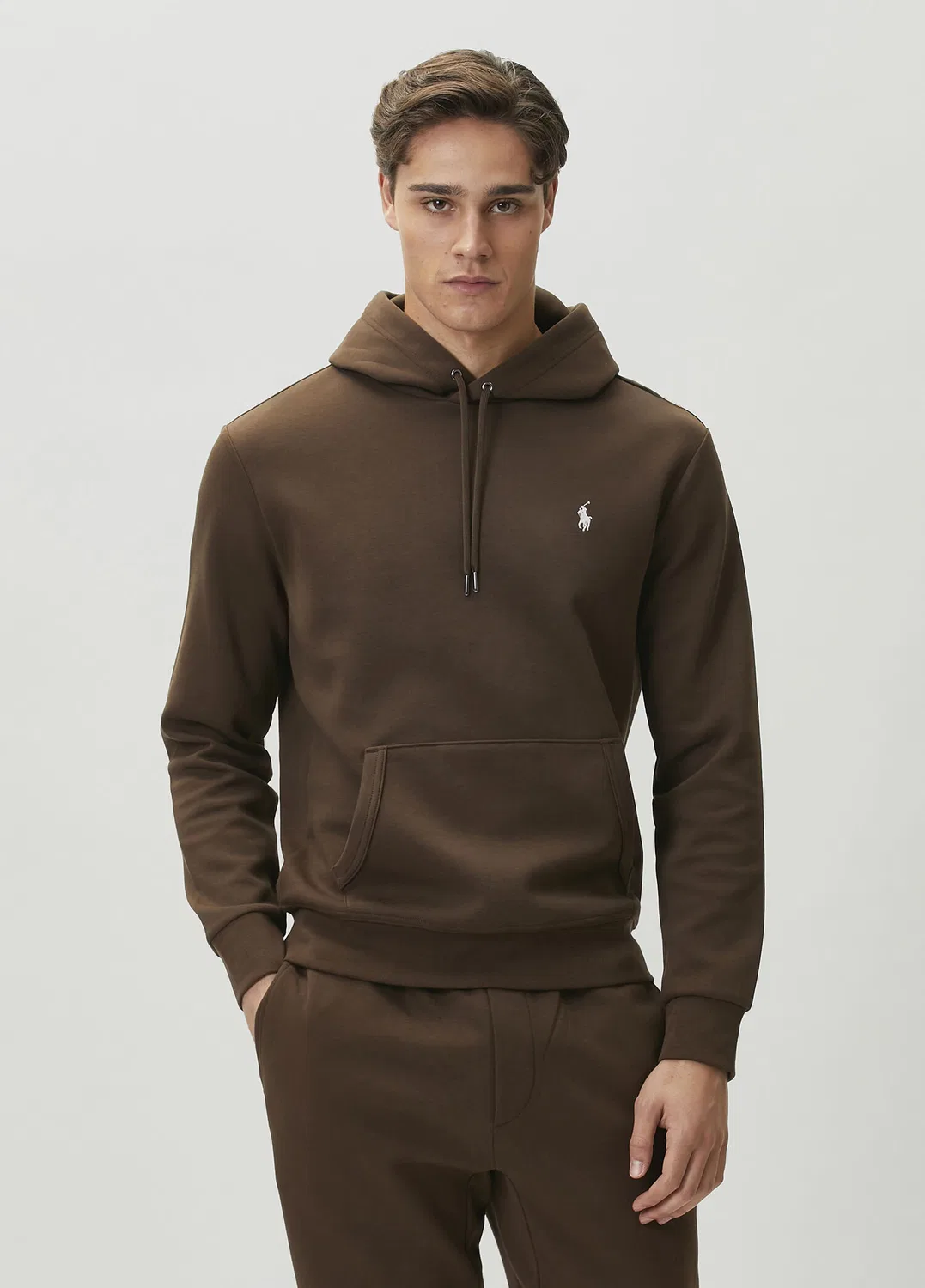 Свитшот с капюшоном Polo Ralph Lauren, коричневый