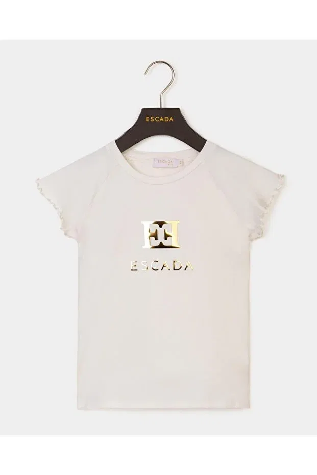 Детская футболка с рюшами Escada, White