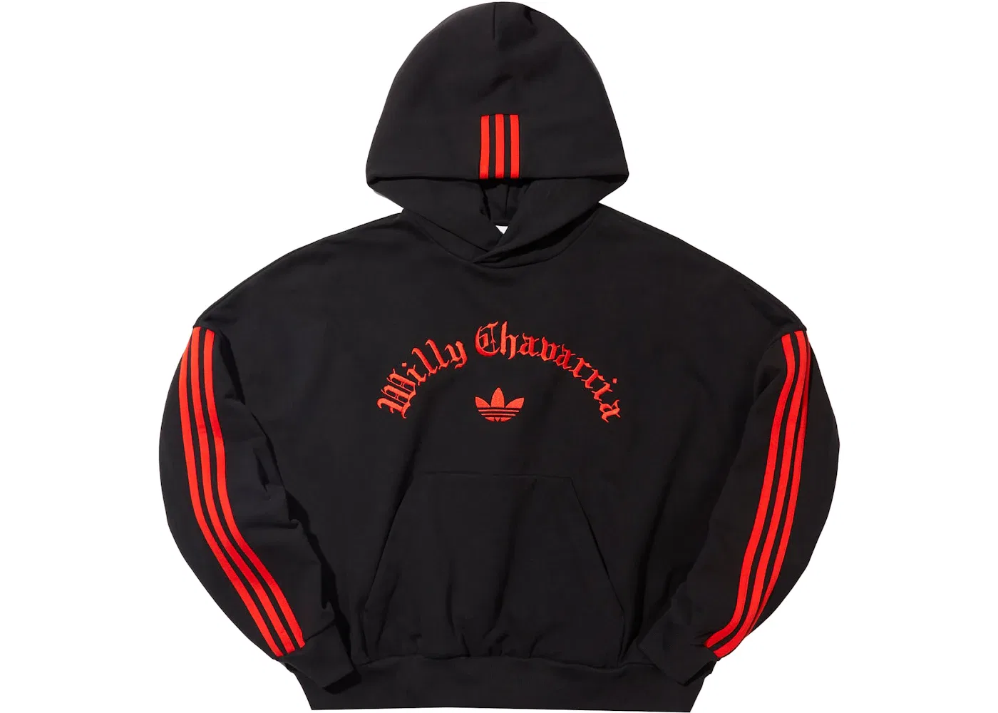Мужская худи с флисом Adidas x Willy Chavarria WC Fleece Hoodie, Black/Red
