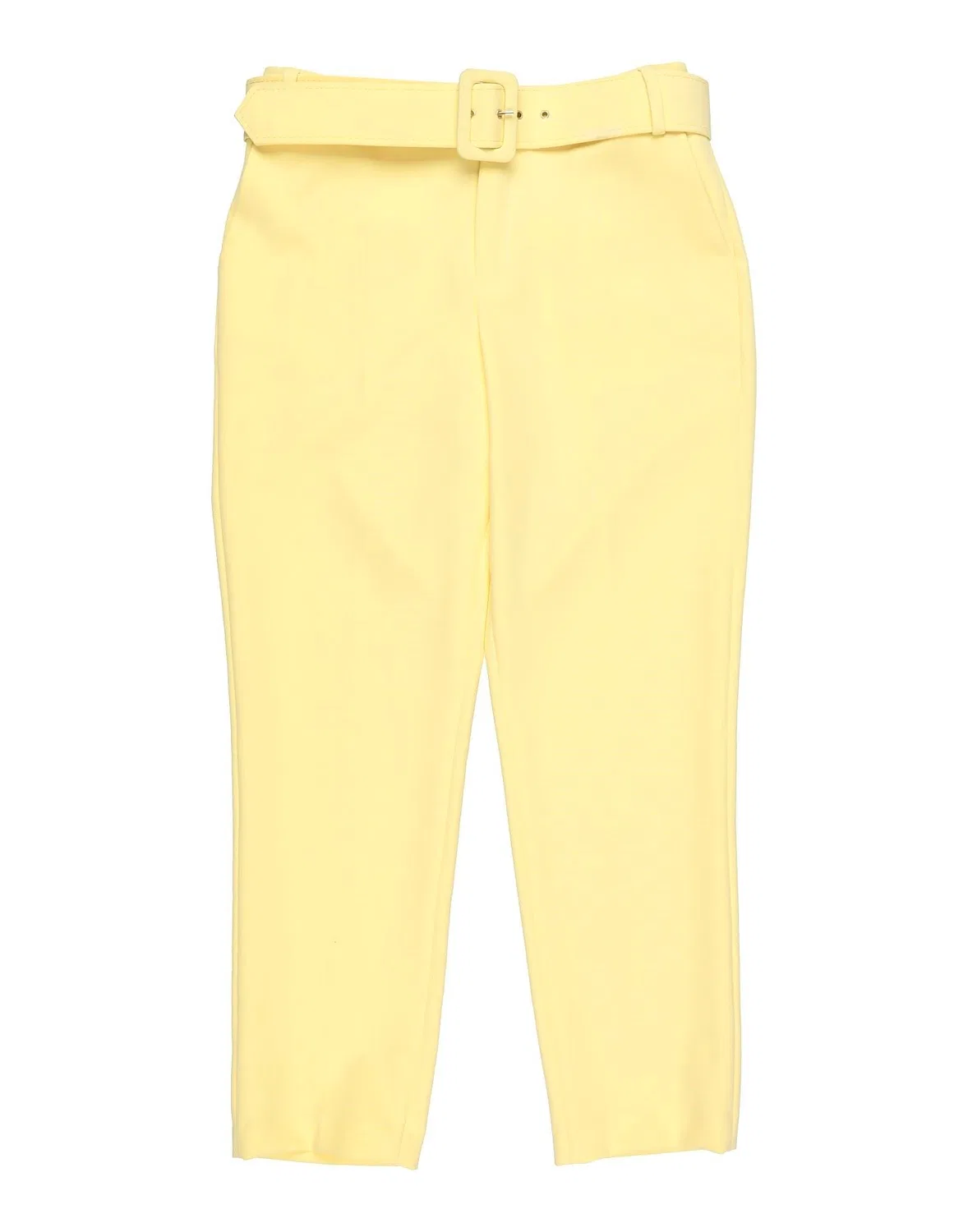 Брюки из крепа с поясом Yellow Fracomina Mini, желтый