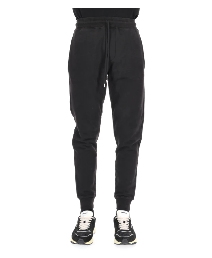 

Черные хлопковые спортивные штаны C.P. Company, черный