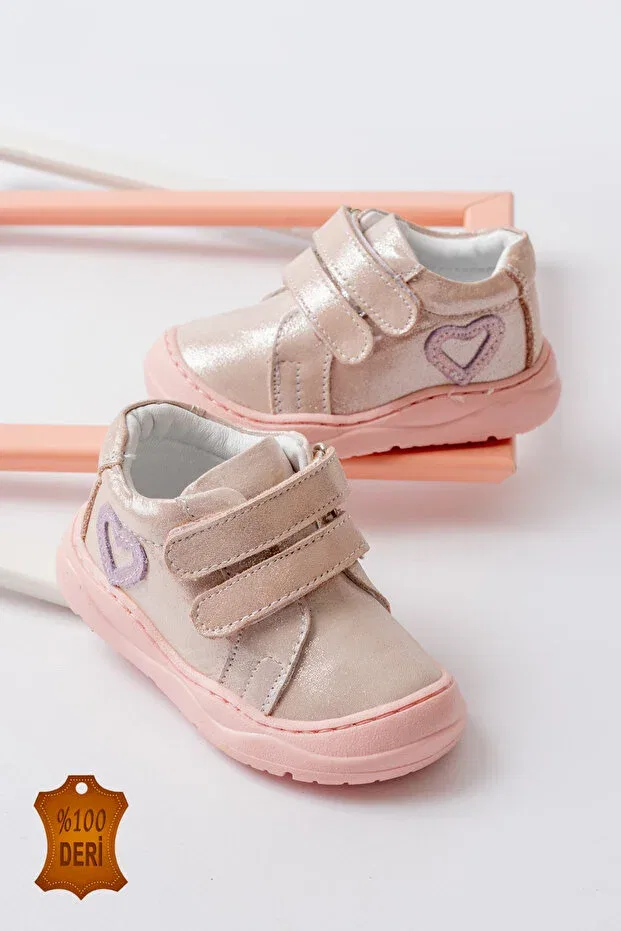 Детские туфли для девочек кожаные с ортопедической стелькой Lina Step, Pink