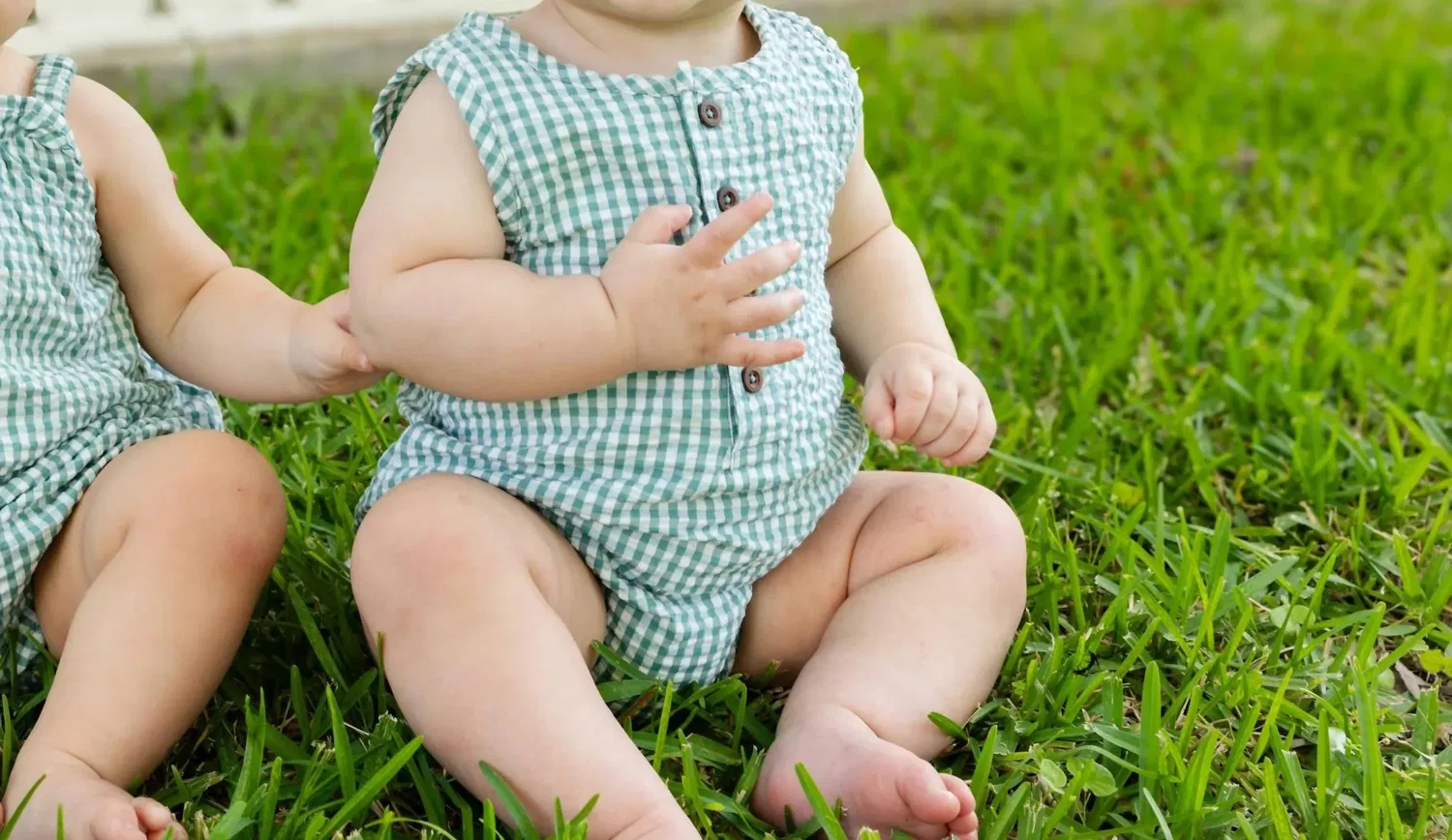 Детский боди-комбинезон без рукавов Wren Seersucker Colored Organics, Laguna Gingham — фото 3