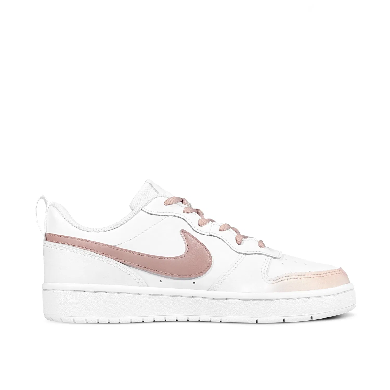 Детские кеды для скейтбординга с принтом розы Court Borough Pink White Nike — фото 3