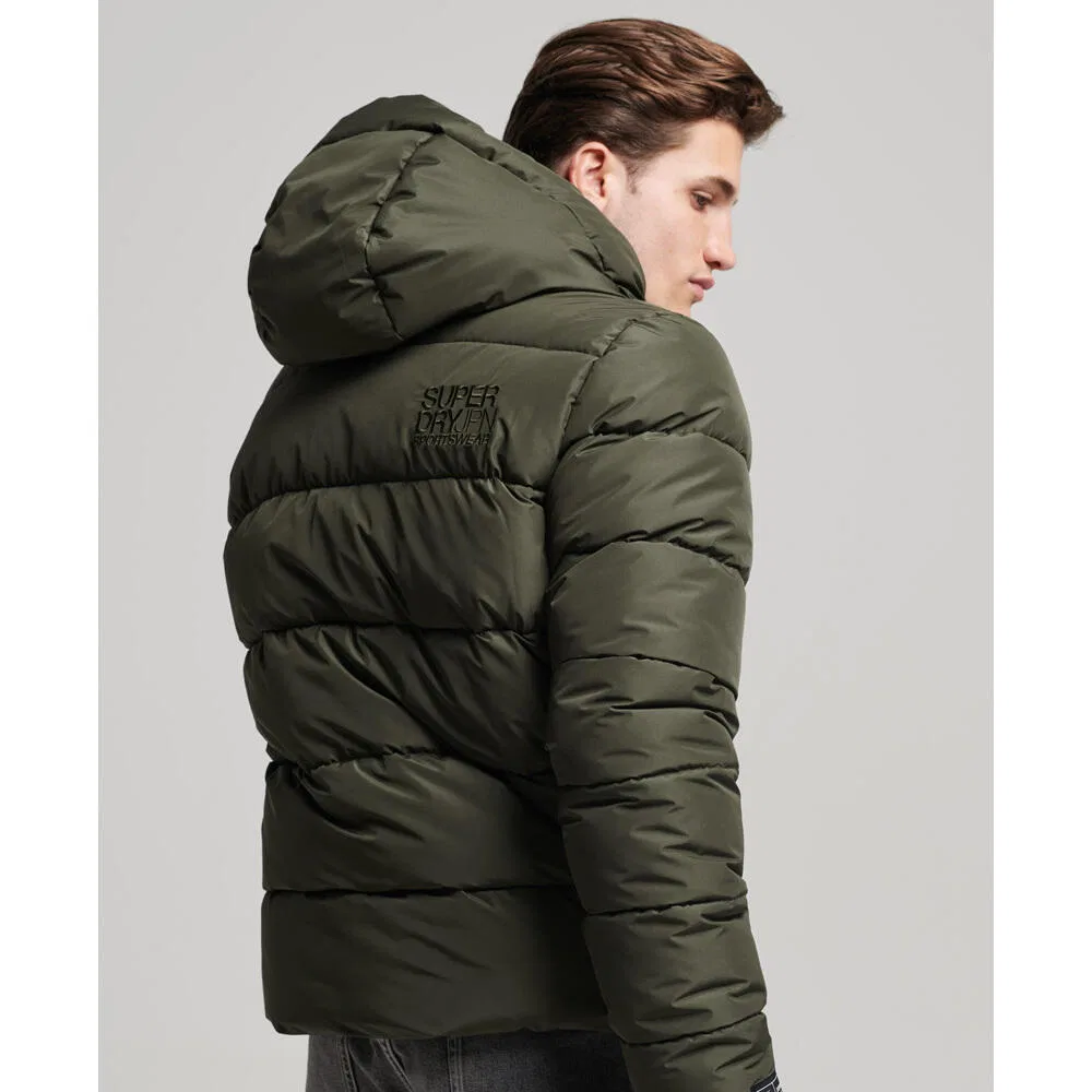 Мужская куртка-пуховик с капюшоном Sports Superdry, Grun — фото 3