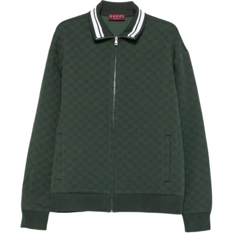 Мужская куртка из технического трикотажа с молнией Gg Technical Jersey Zip Jacket GUCCI
