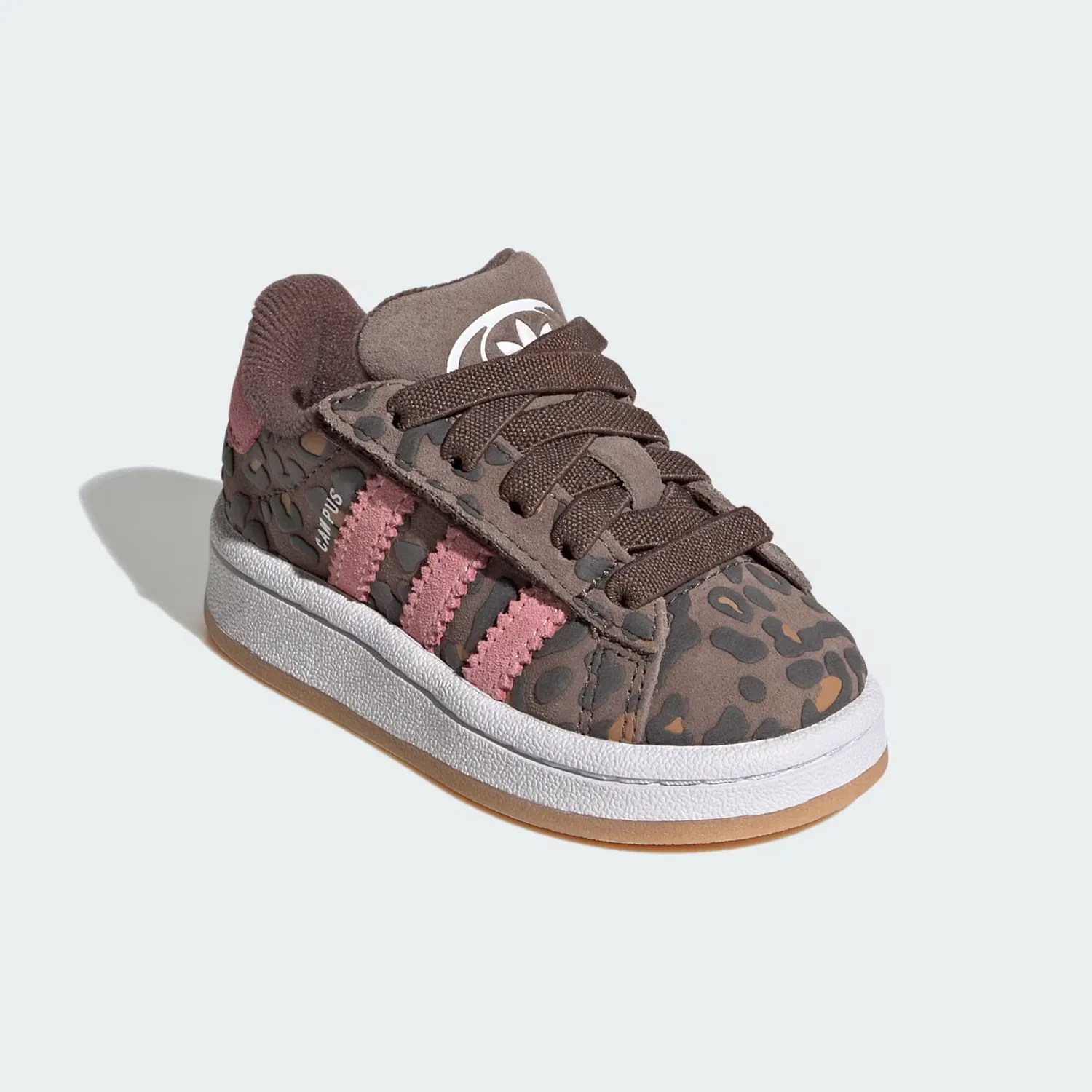 Детские кроссовки на эластичных шнурках Campus 00s Comfort Closure Adidas Originals, Earth Strata/Cloud White/Glow Pink — фото 4