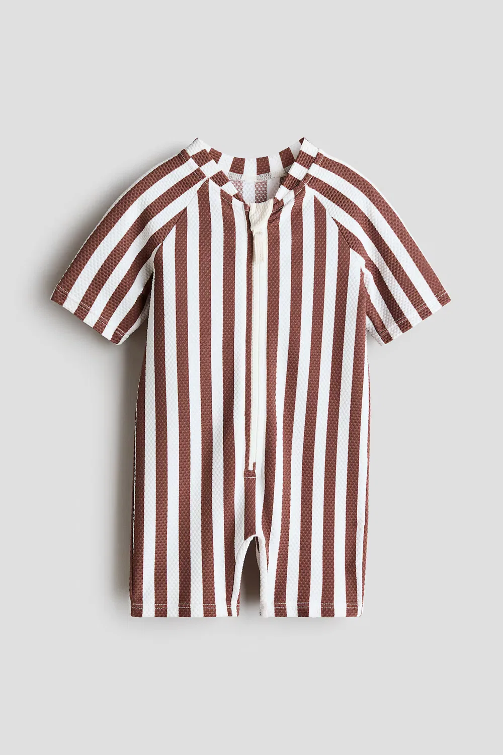Купальник с защитой от ультрафиолета UPF 50 H&M, Braun/Weiß Gestreift