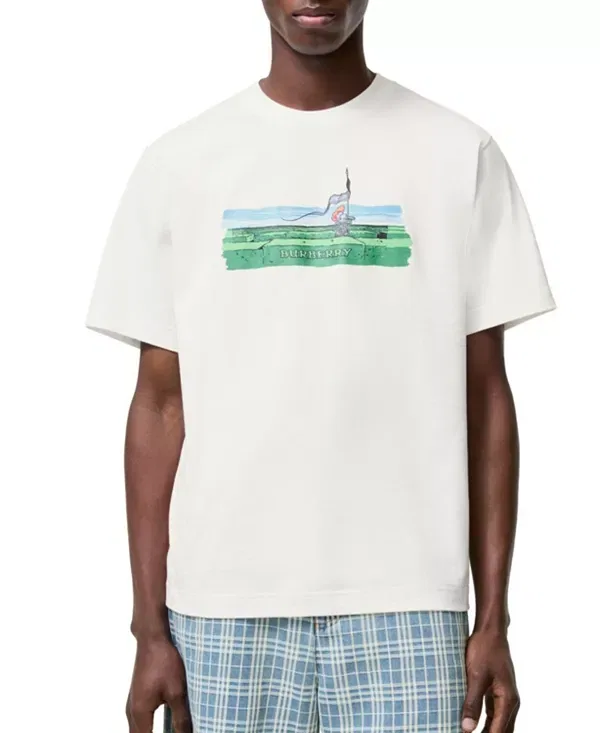 Мужская футболка с принтом Maze Cotton Burberry, Chalk White