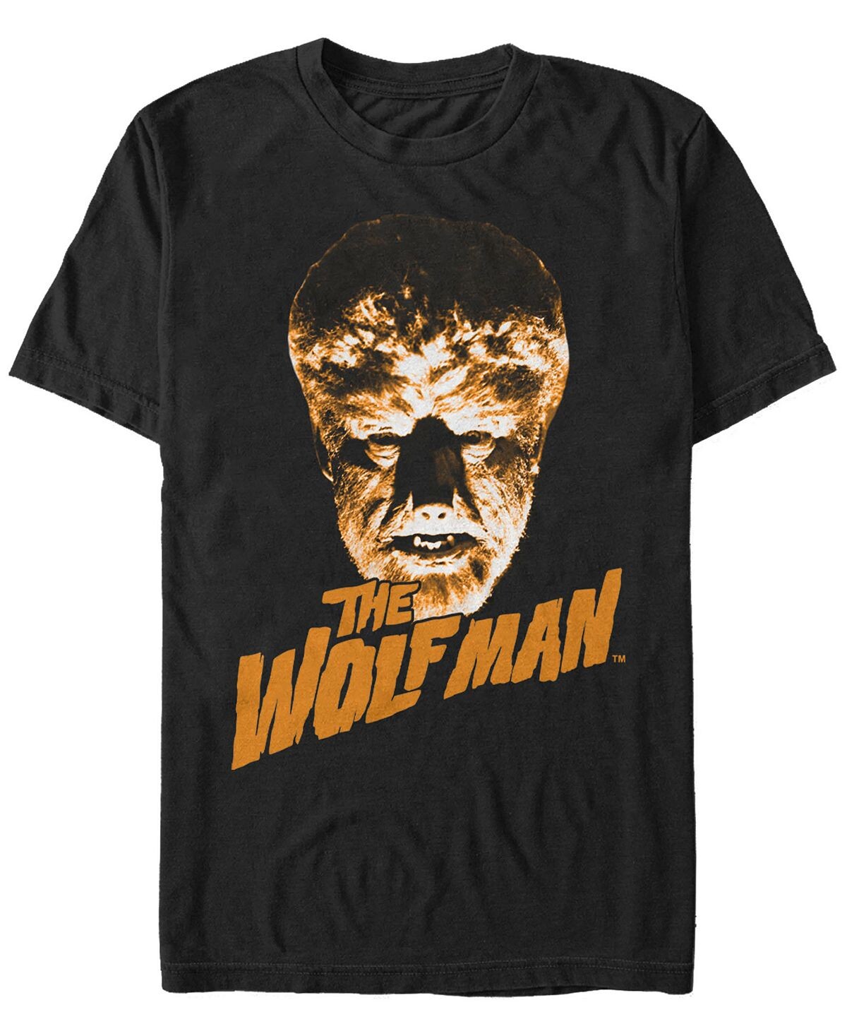 

Мужская футболка с коротким рукавом и логотипом universal monsters the wolfman big face logo Fifth Sun, черный