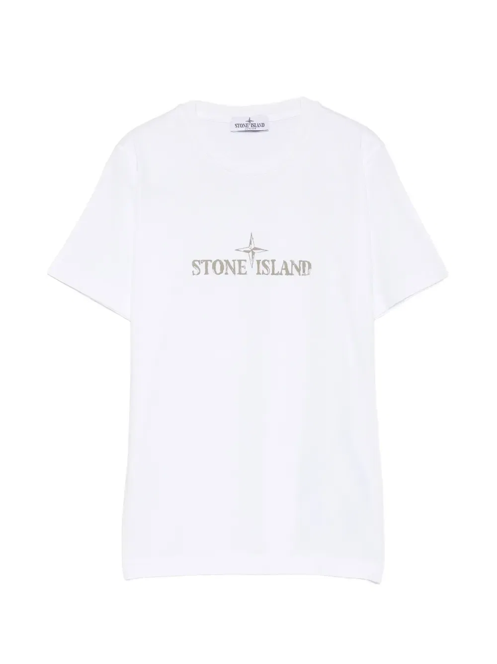 Футболка с логотипом Stone Island Junior, белый