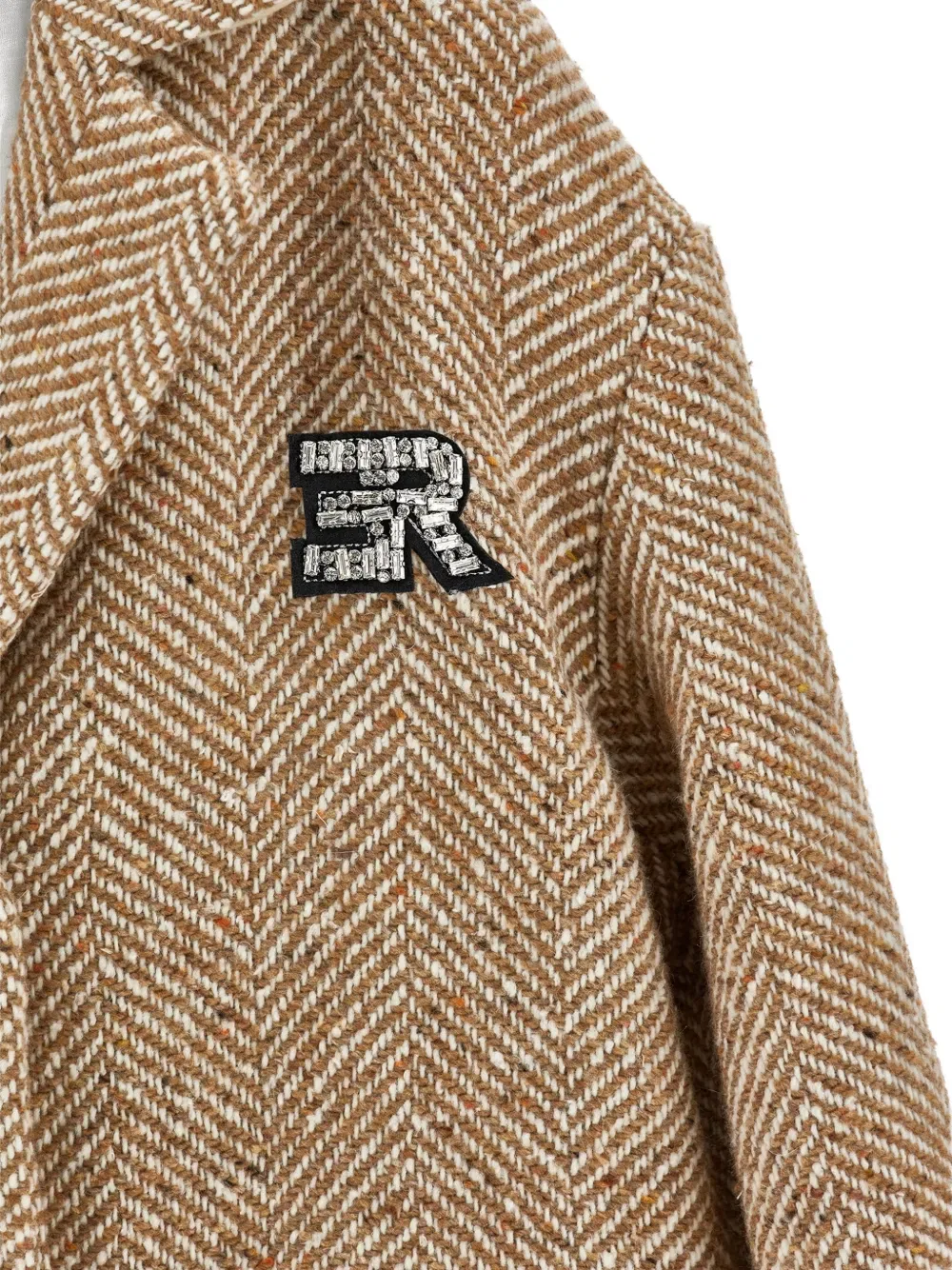 Пальто шерстяное Ermanno Scervino Junior, коричневый — фото 3
