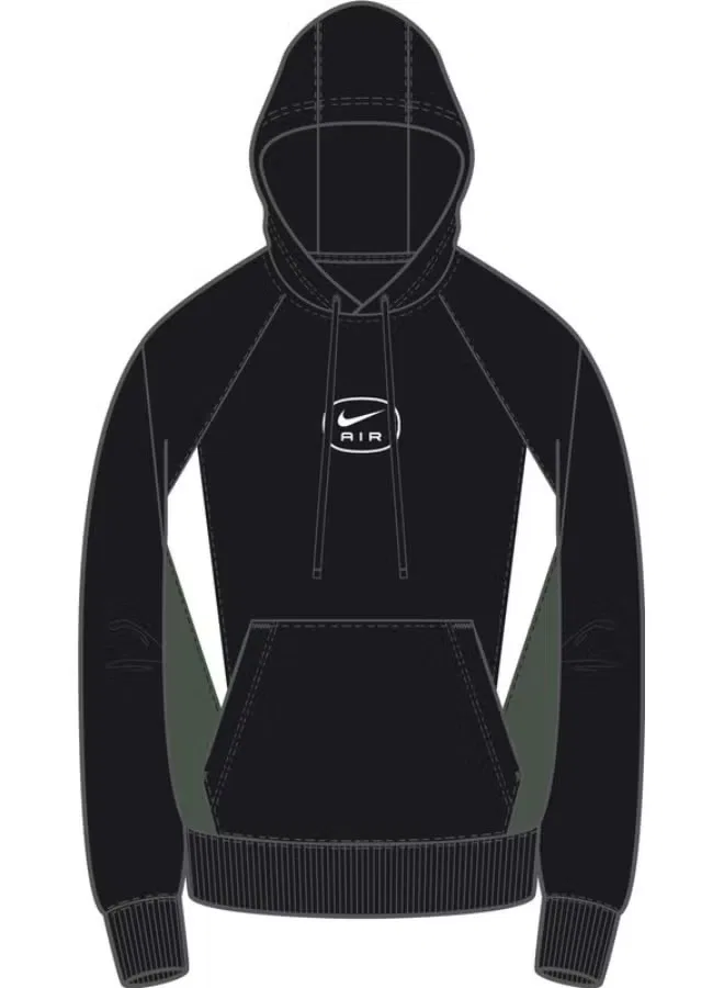 Худи с принтом Swoosh Air Brushed-Back Fleece Nike, черный