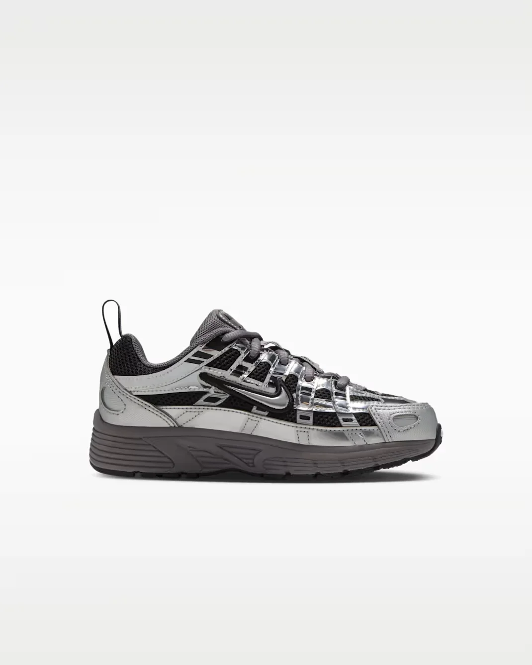 Кроссовки детские Nike P-6000, черный/серебристый — фото 2