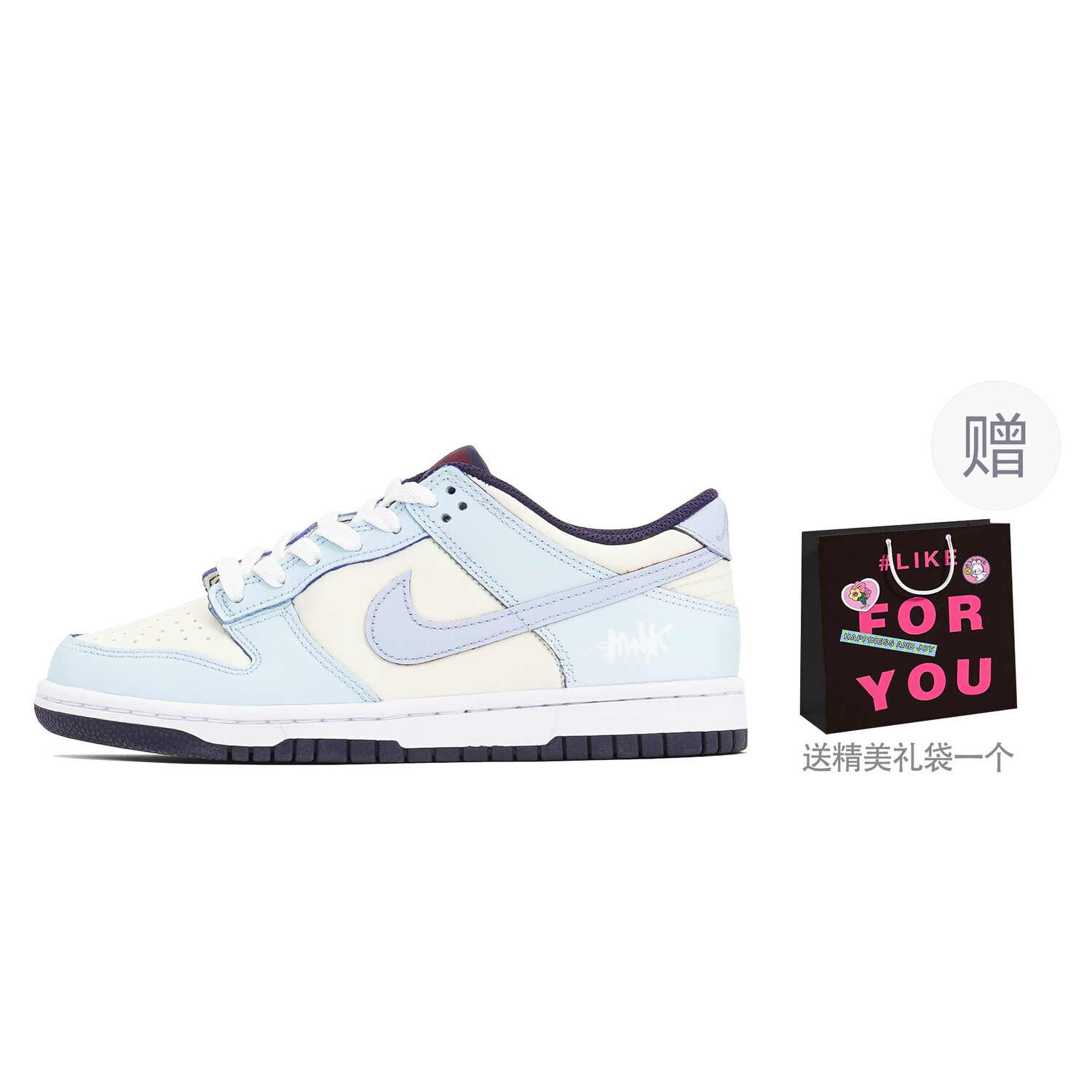 

Кроссовки Nike Dunk Skateboarding Shoes Women's Low-top Off White, голубой, Синий, Кроссовки Nike Dunk Skateboarding Shoes Women's Low-top Off White, голубой