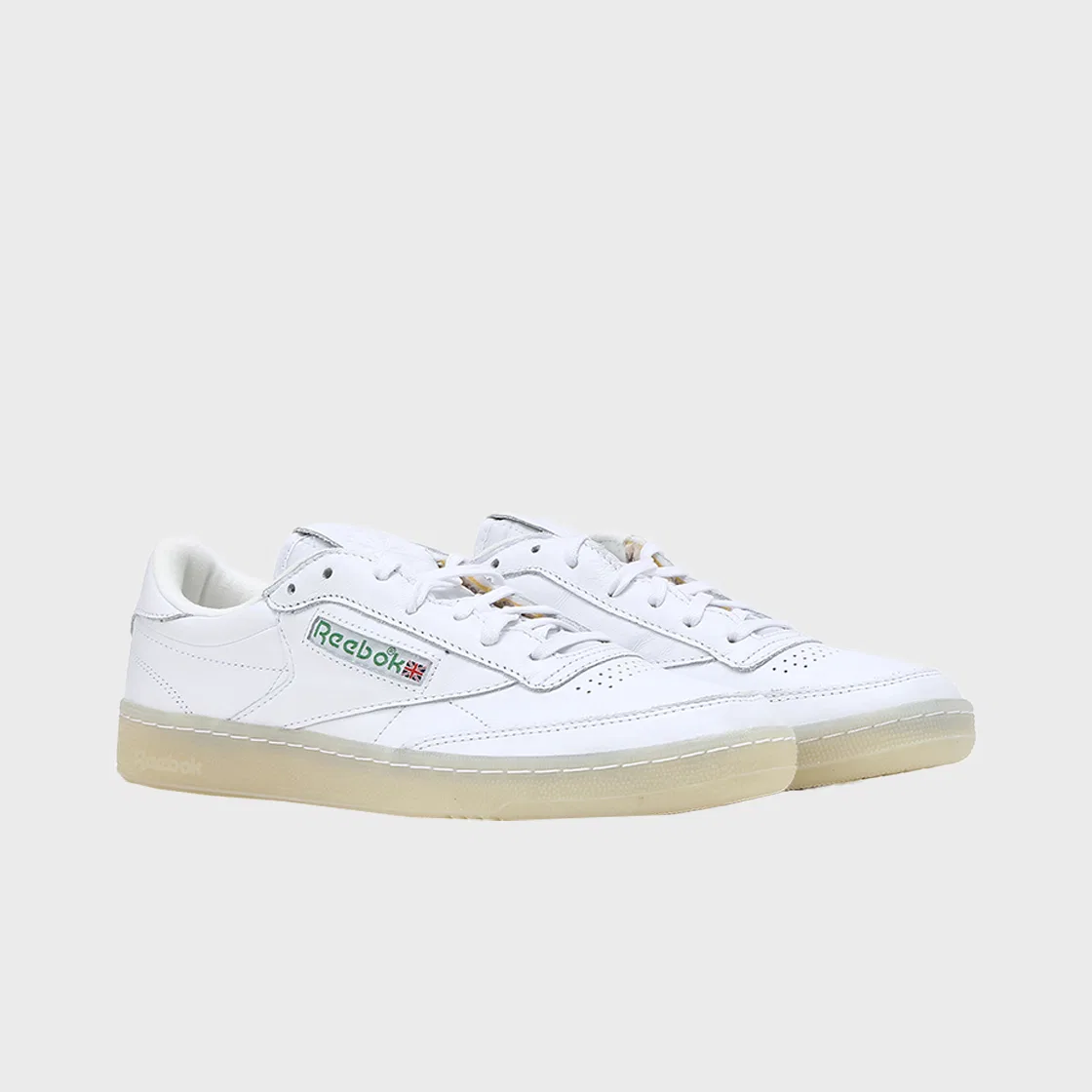 Мужские низкие кеды Club C 85 Vintage 40th бело-зелёные от Reebok — фото 2