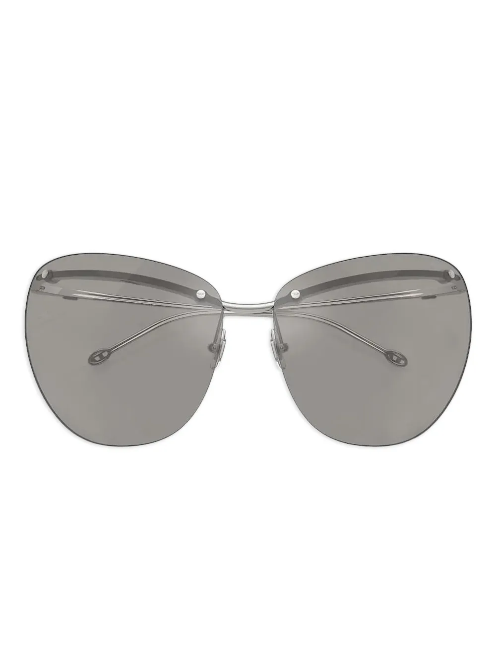 

Солнцезащитные очки 0dl1007 в безободковой оправе 'кошачий глаз' Diesel, серебристый