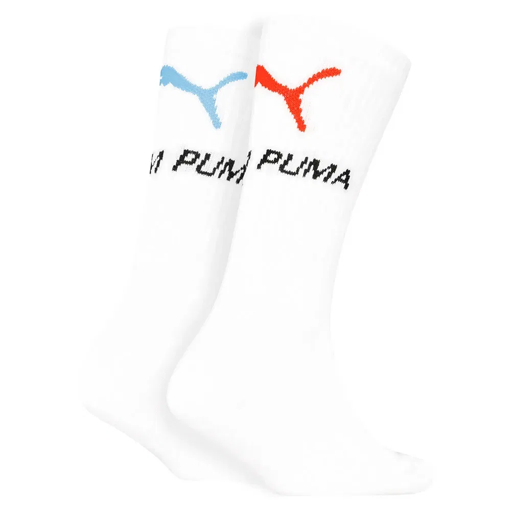 Детские носки для мальчиков с высоким верхом Logo Stacking Puma, White — фото 2