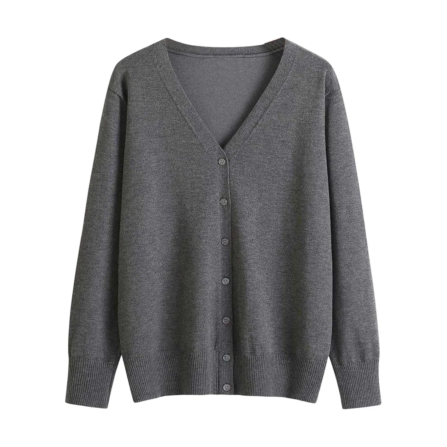 Женский кардиган с длинным рукавом, Grigio Scuro