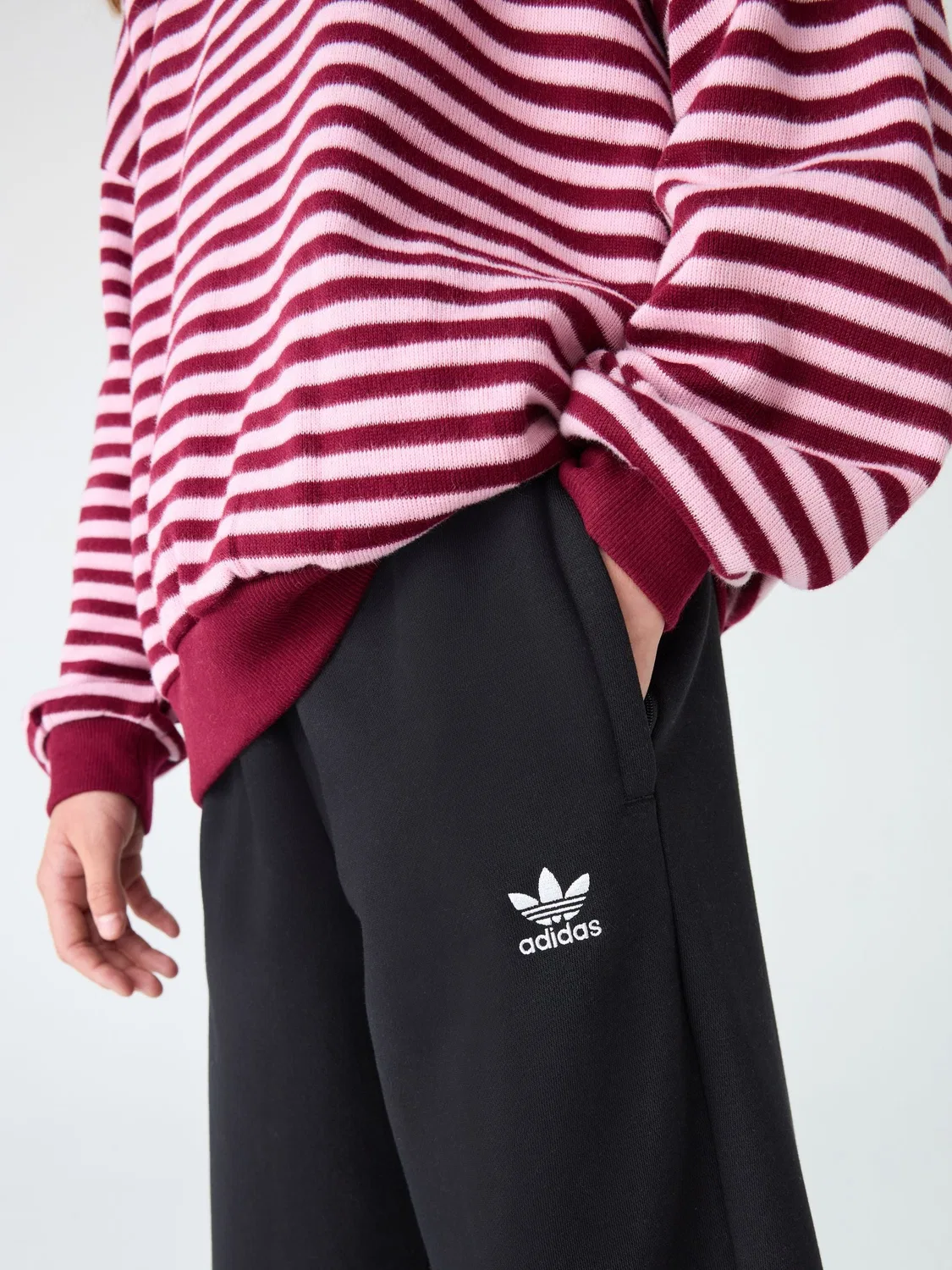 Джоггеры с широкими штанинами, adidas Originals, черный — фото 4