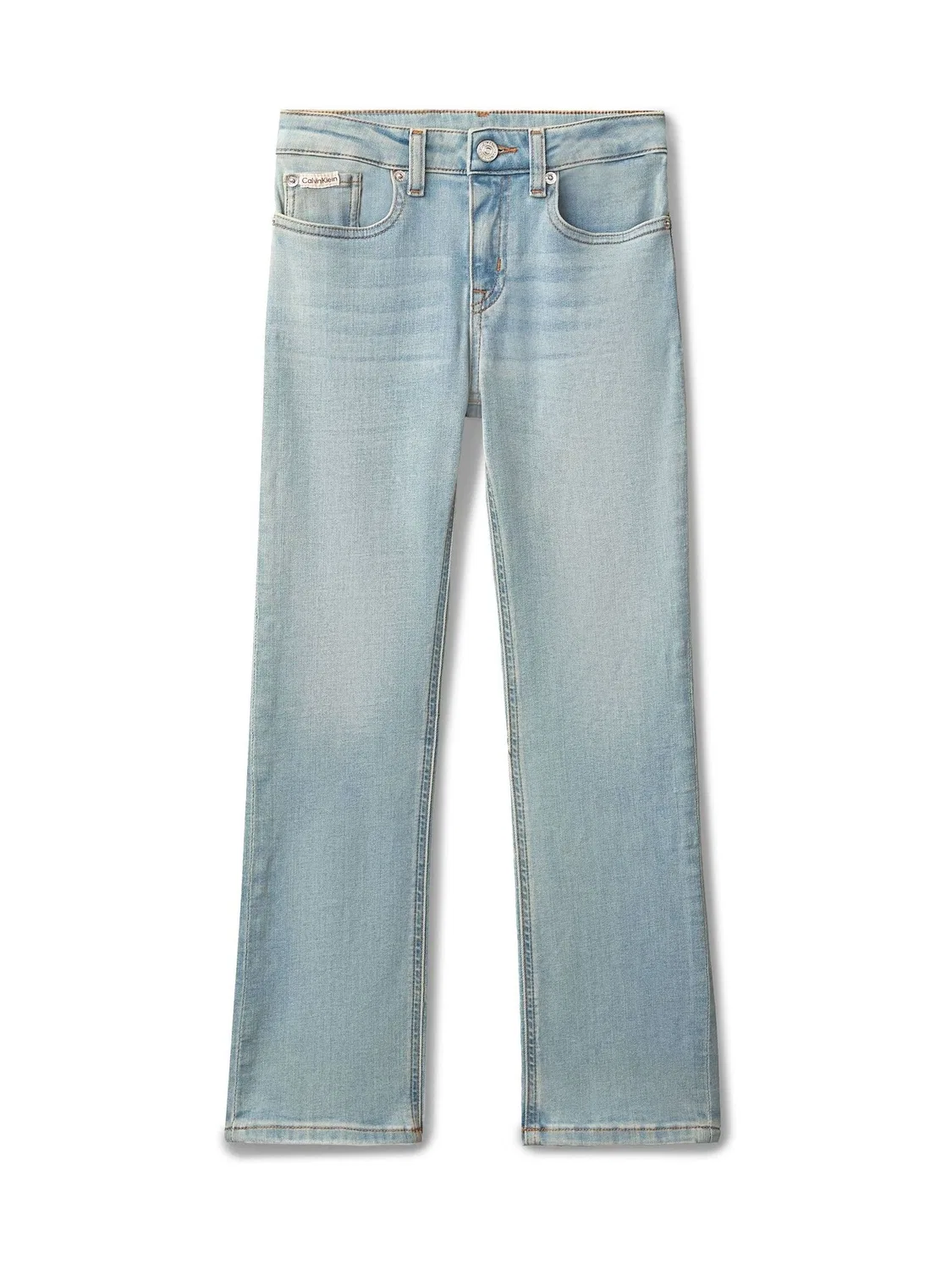 Джинсы прямого кроя Barrel Denim Calvin Klein, синие — фото 4