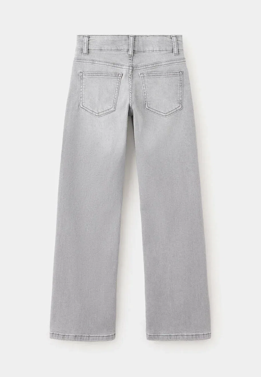 Детские джинсы свободного кроя Mango Kids, Grey Denim — фото 2