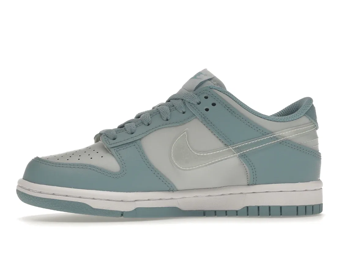 Детские кроссовки с принтом Nike Dunk Low Nike, Aura/Worn Blue/White/Clear — фото 3