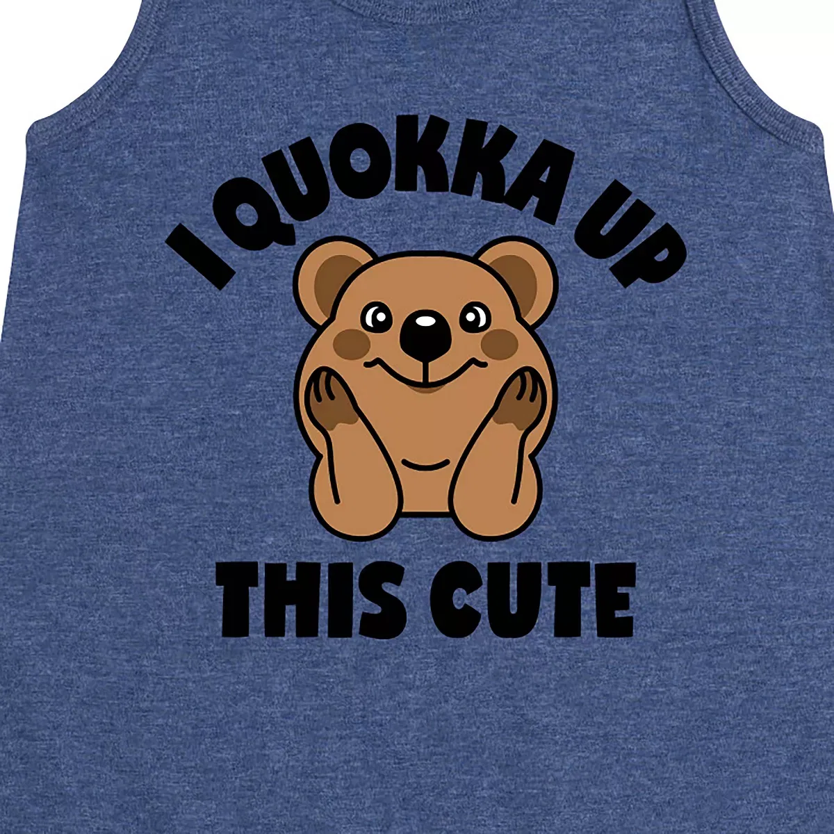 Детское платье без рукавов I Quokka Up This Cute Instant Message, Heather Navy — фото 2