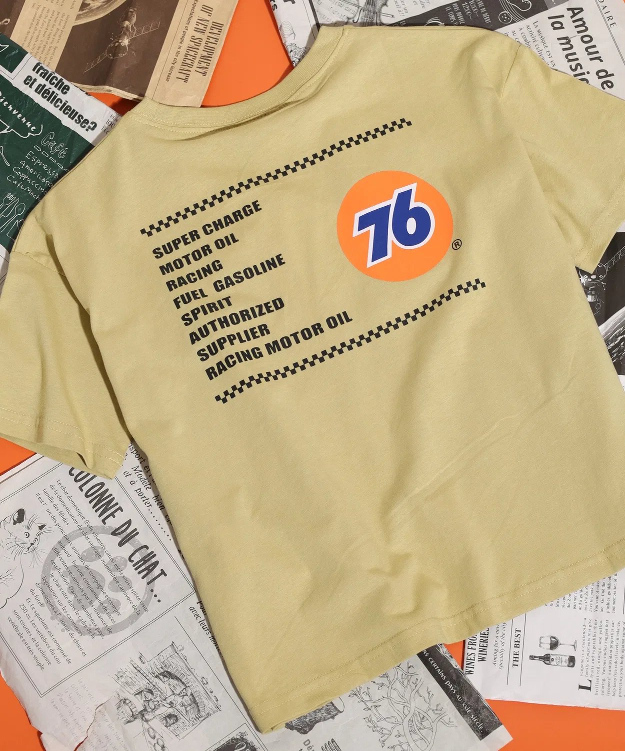 Детская футболка с принтом Big T Union76 Funalive, Оливковый
