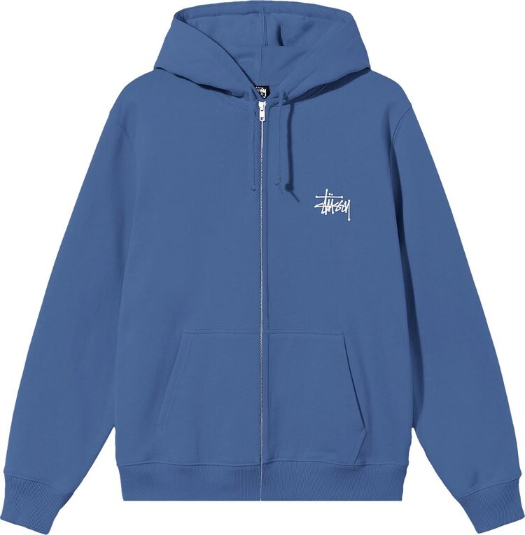 

Худи Stussy Basic Zip Hoodie 'Midnight', синий