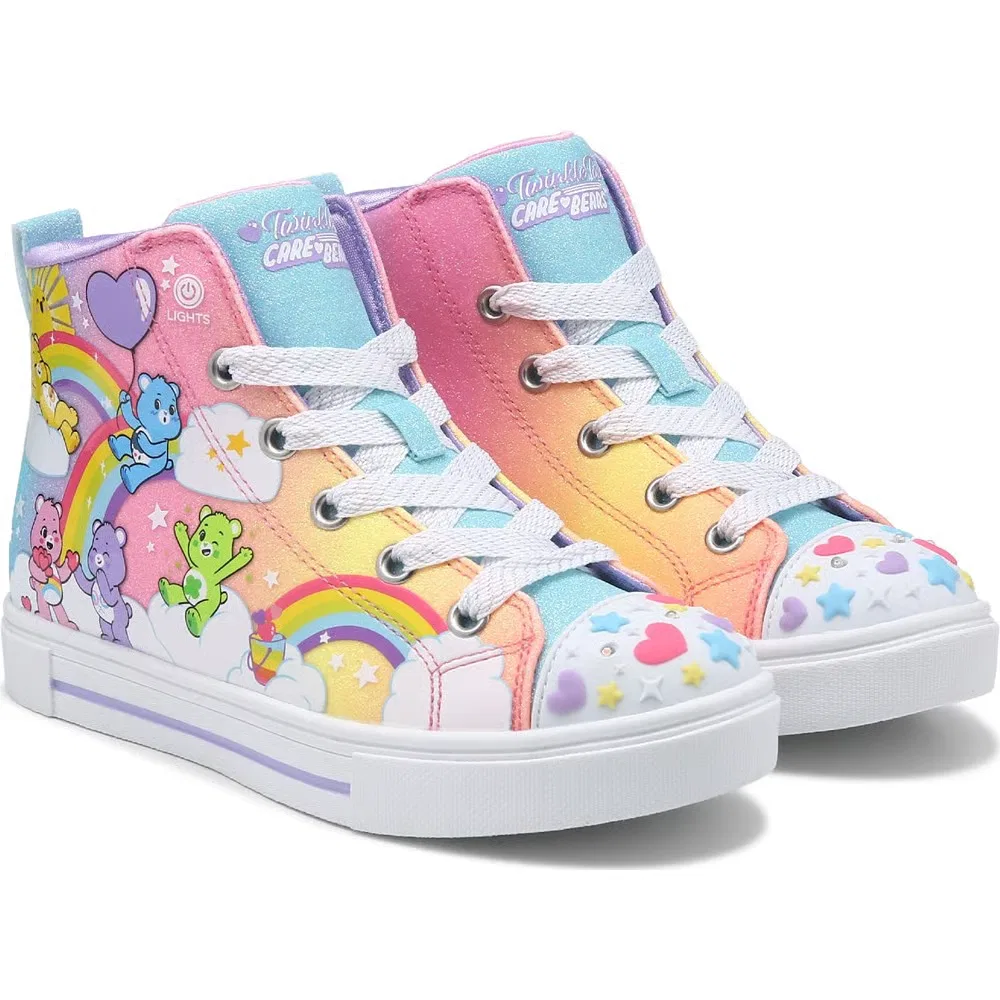 Детские кроссовки с мерцающими огоньками и рисунком из мишек Skechers, Multi Care Bear