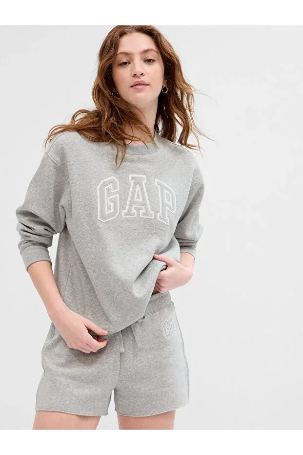Женские свитшот с длинным рукавом Gap, Gray-002