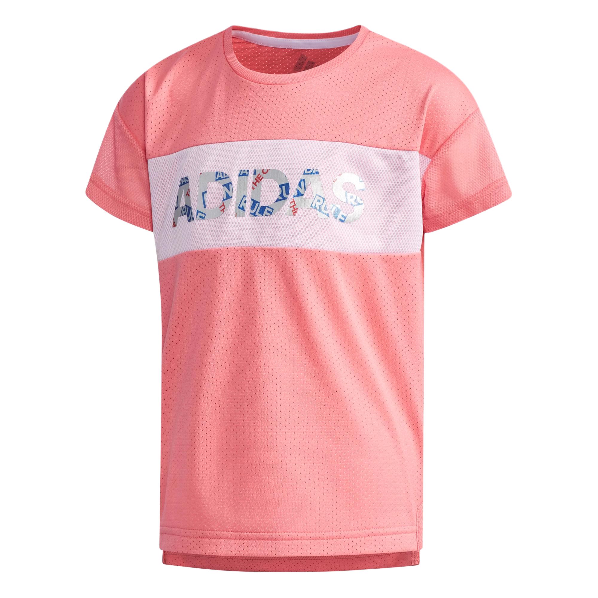 Футболка красная детская Adidas для возраста 3-7 лет — фото 2