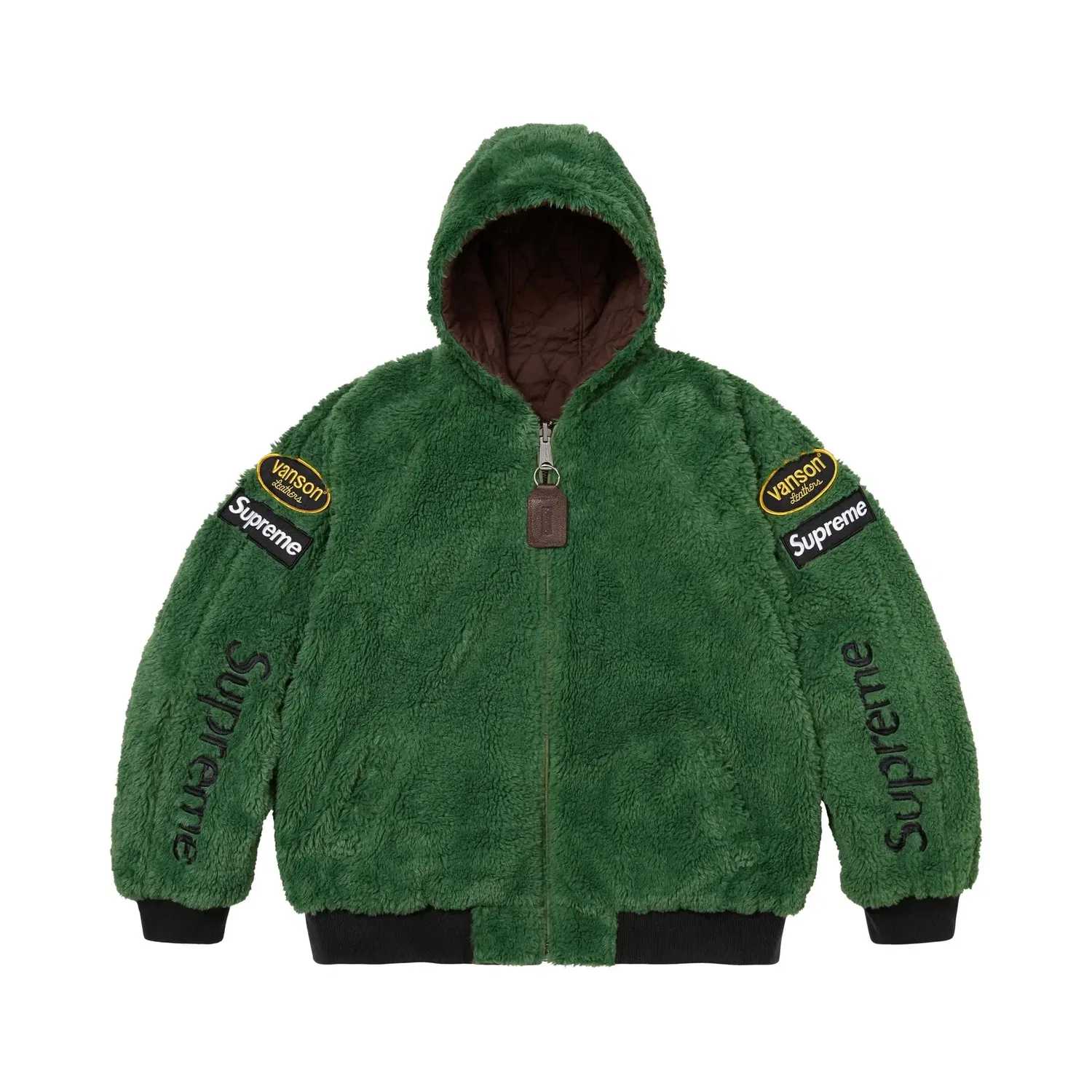 Куртка стеганая x Vanson Leathers Reversible Hooded Supreme, Brown