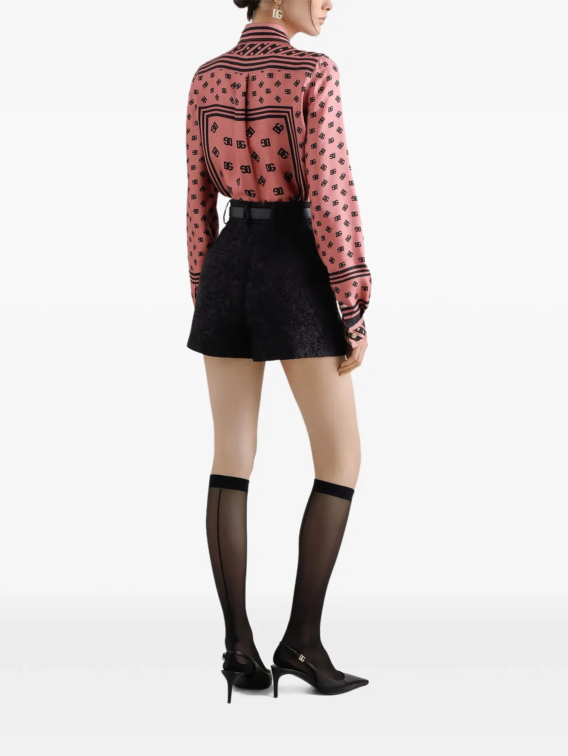 Dolce & Gabbana Шорты DNA в брокадовом эффекте, черные — фото 3