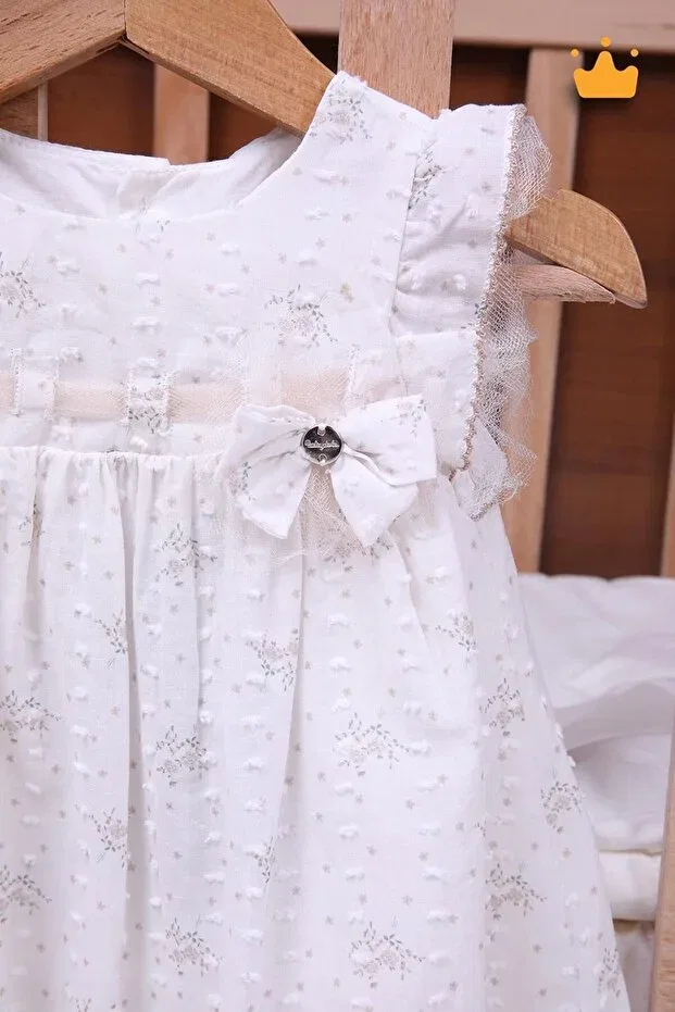Детское платье для девочек с принтом Holiday Flower Patterned Babydola, Brown — фото 2
