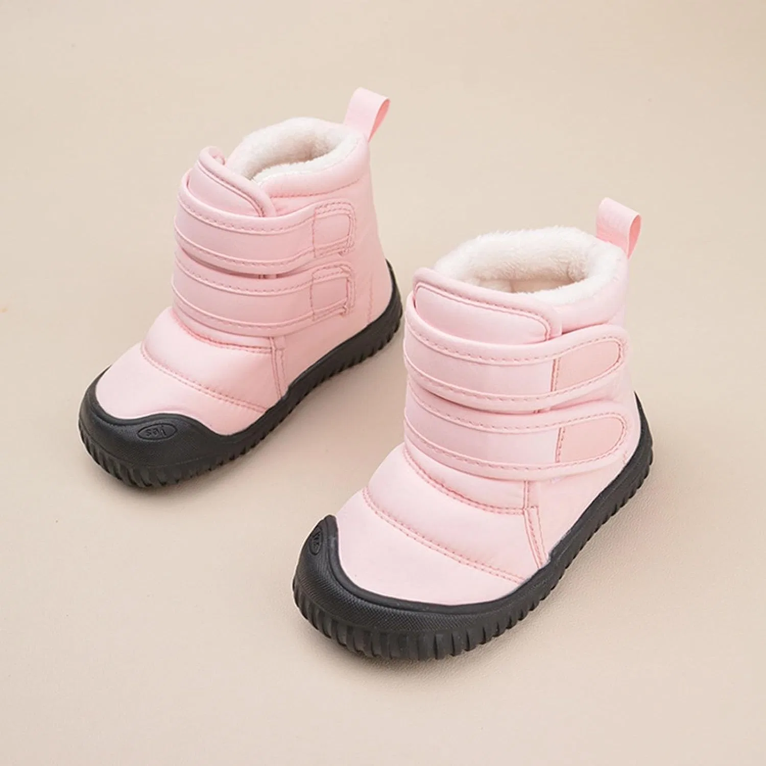 Детские зимние сапоги с мехом для мальчиков и девочек, Pink — фото 2