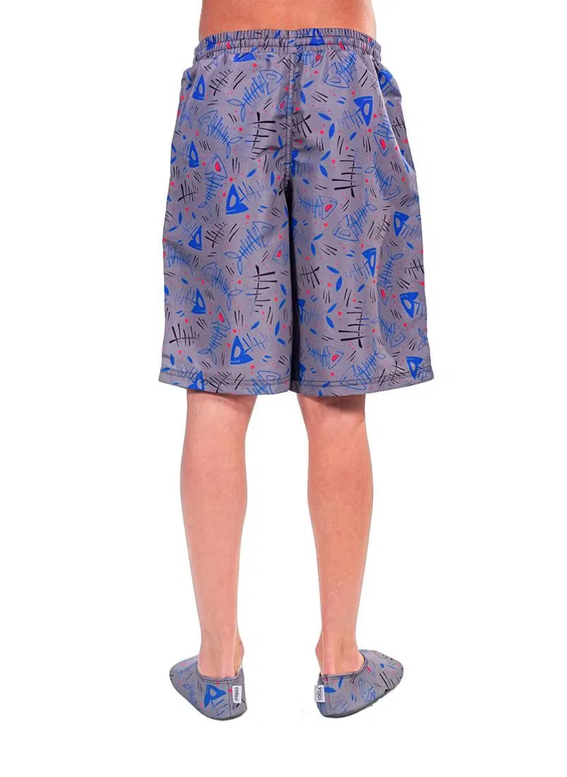 Coega Sunwear Шорты для плавания с принтом рыбы, синий — фото 2