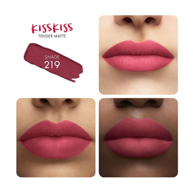 Губная помада Guerlain KissKiss Tender Matte, светло-красный — фото 4