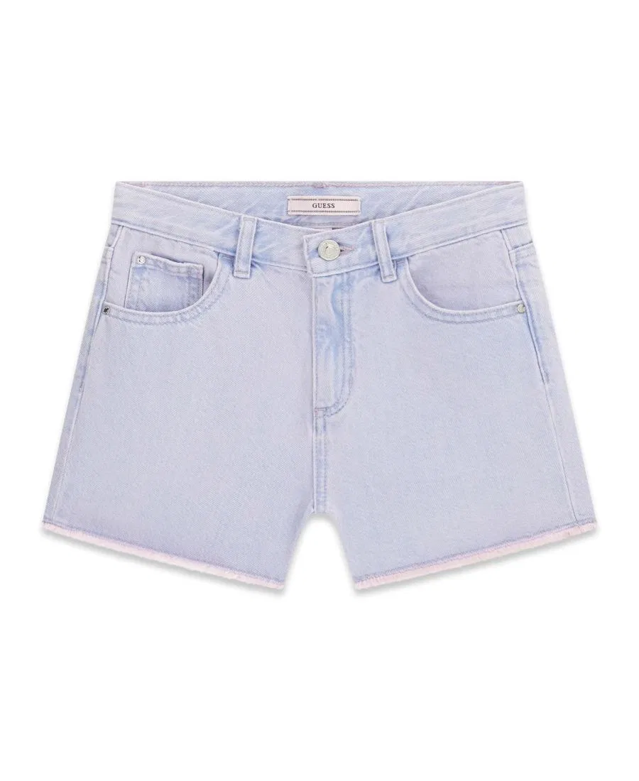 Шорты джинсовые оверсайз с вышивкой GUESS, Light Blue