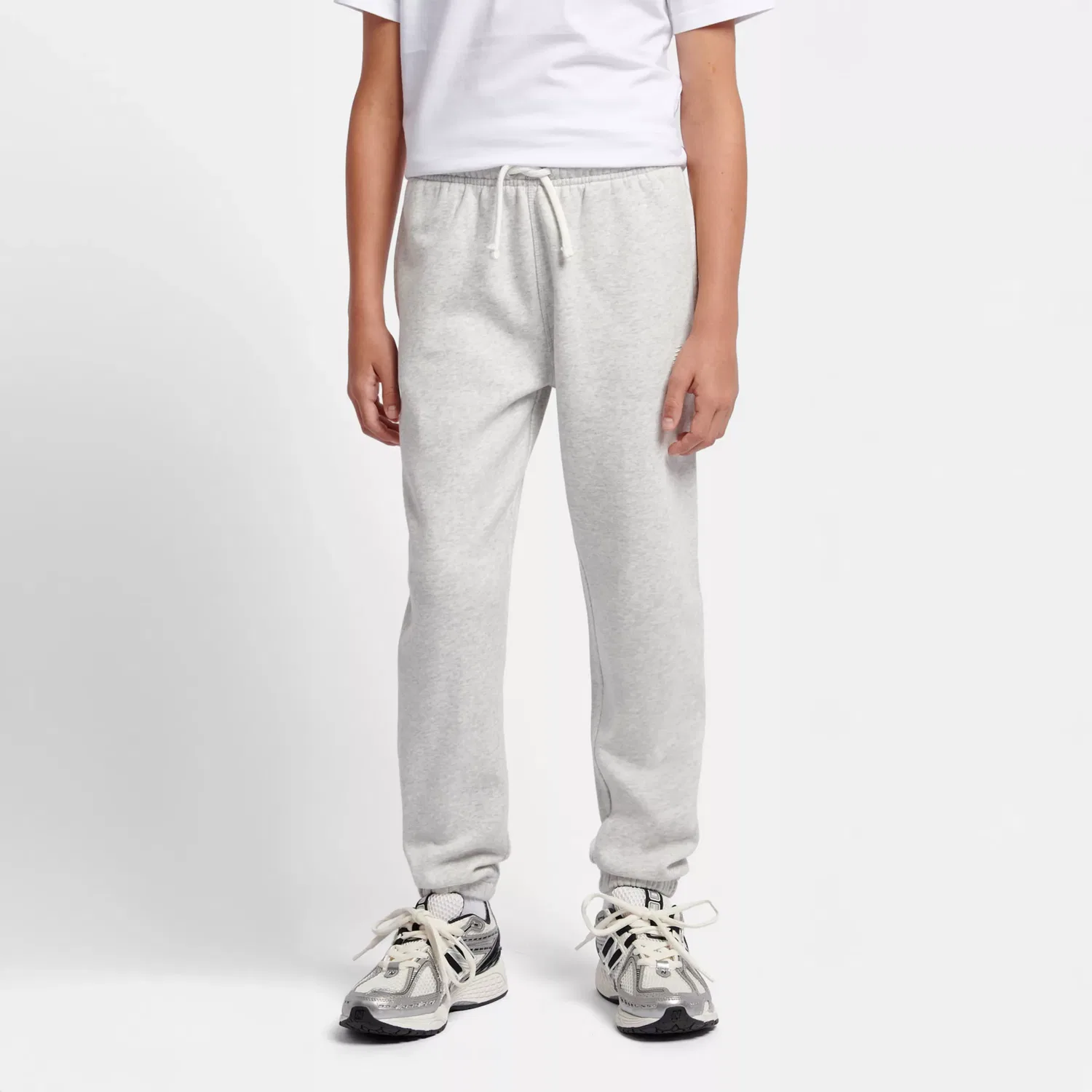 Детские штаны-джоггеры с принтом Brush Back Small Logo New Balance, Ash Heather