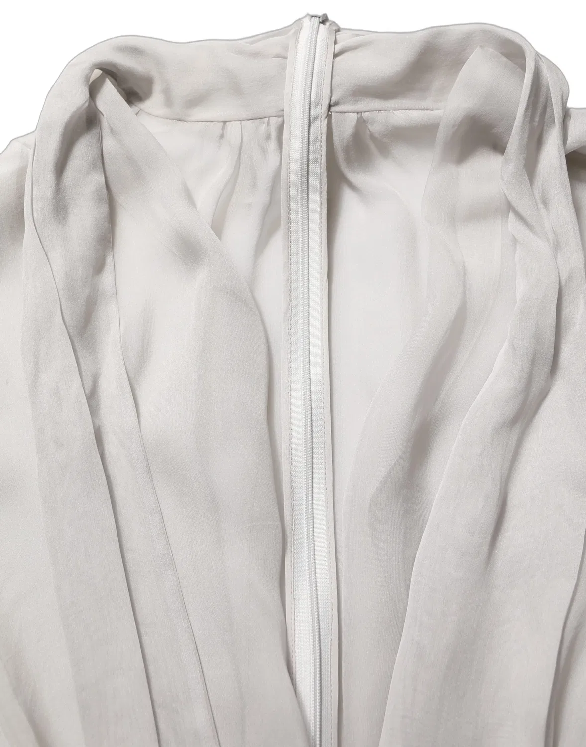 Женская блузка с бантом-воротником из шифона Collared Long Sleeves Blouse Dolce & Gabbana, Gray — фото 4