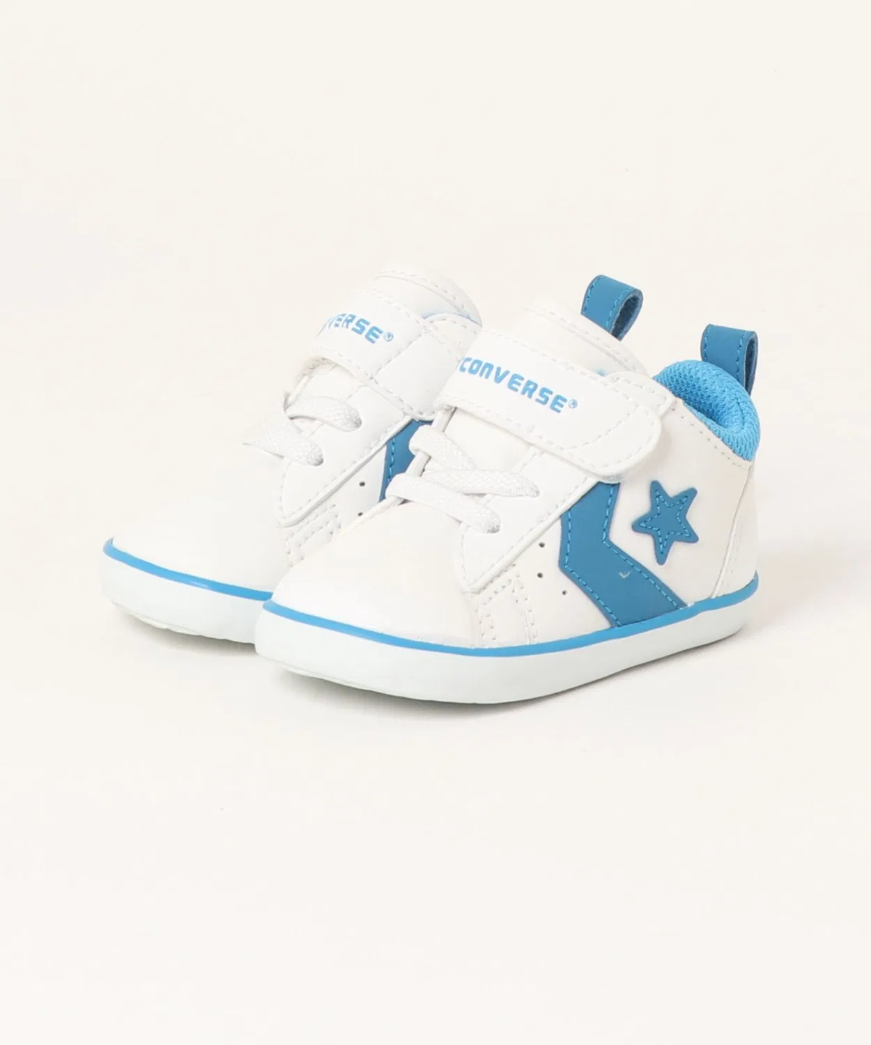Детские кроссовки с синтетической кожи Mini P-L N CONVERSE, White/Blue