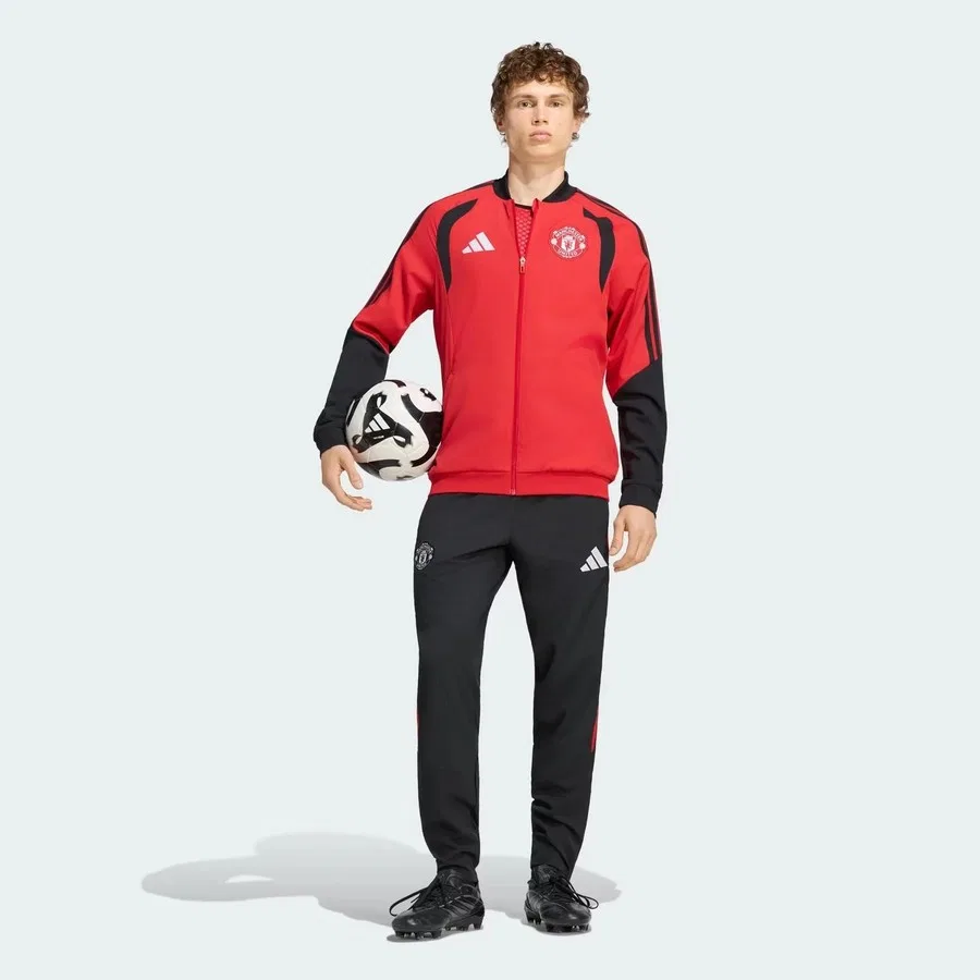 Спортивные брюки с завязкой Manchester United 26/27 Tiro Presentation adidas, Черный — фото 3