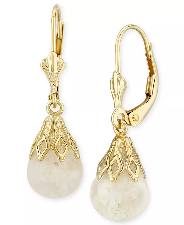 

Серьги-Подвески с плавающим дробленым опалом (1 карат) из 14-каратного желтого золота Macy'S, gold