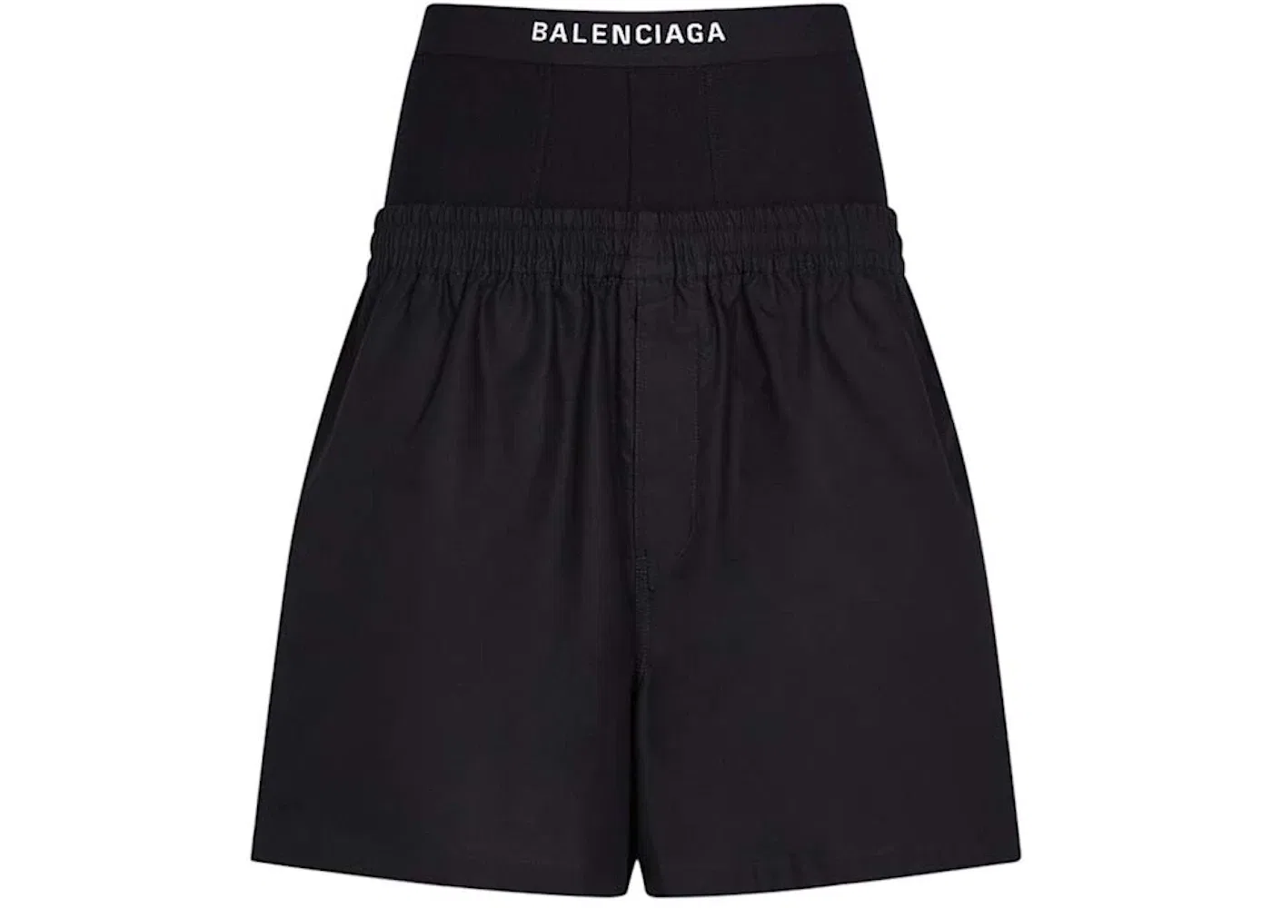 Унисекс шорты с принтом Hybrid Boxer Shorts Balenciaga, Black