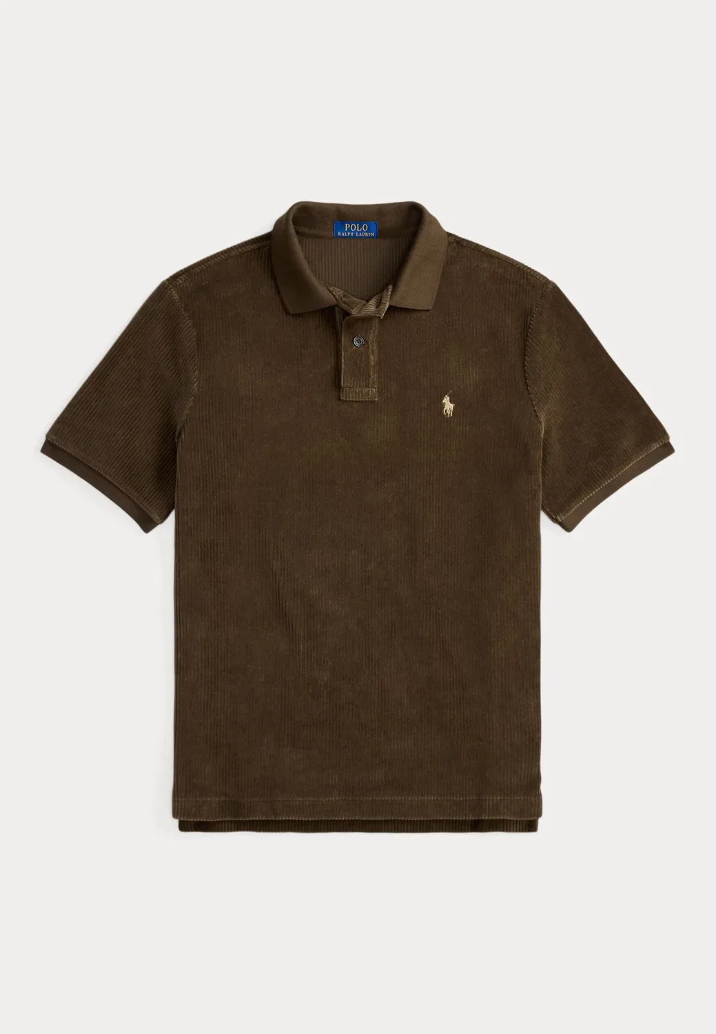 Классическая трикотажная вельветовая рубашка-поло - рубашка-поло Polo Ralph Lauren, Nutmeg Brown — фото 4