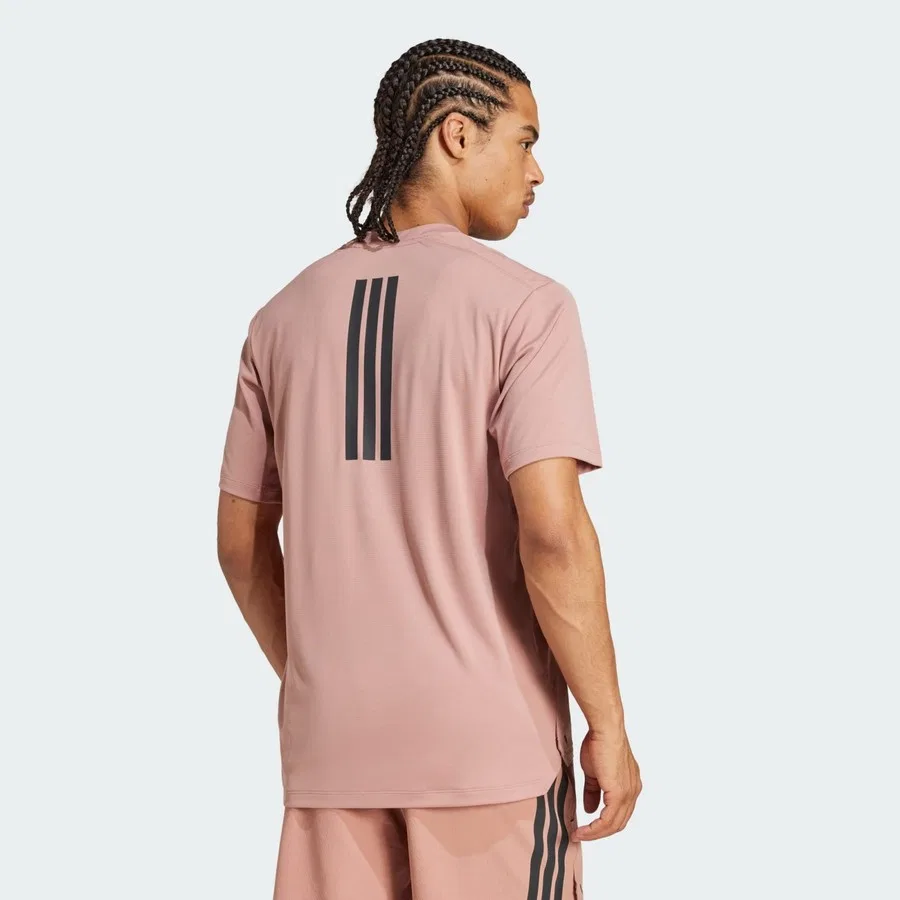 Футболка с коротким рукавом PrimeLift 3-Stripes Tee adidas, Черный — фото 2