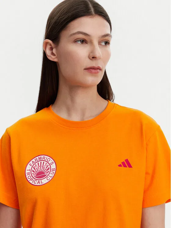 Футболка regular fit FARM Graphic Adidas, оранжевый — фото 4